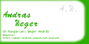 andras weger business card